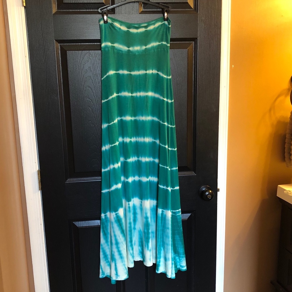 Teal maxi skirt